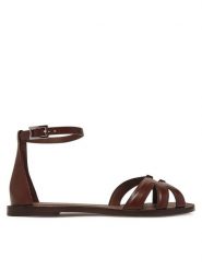 Max Mara Sandały 2514521092600 Brązowy. Brązowe sandały Max Mara, bez wzorów, ze skóry, bez obcasa, na płaskiej podeszwie, bez zapięcia. Za 2,519.00 zł.