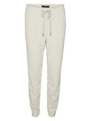 Vero Moda Spodnie w kolorze kremowym rozmiar: S/L30. Brązowe spodnie materiałowe Vero Moda, l, bez wzorów, z materiału. Za 99.45 zł.