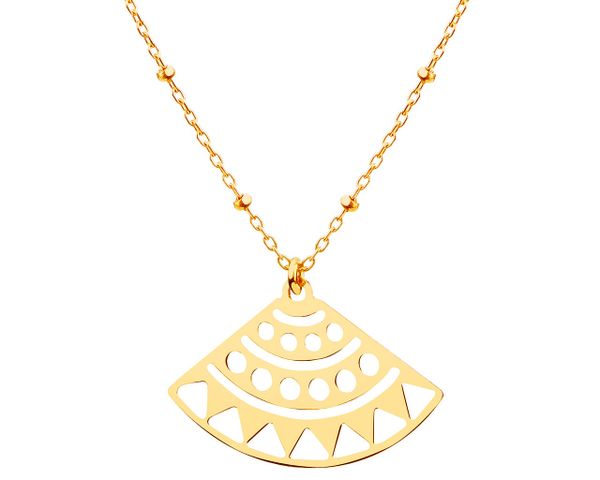 Złoty naszyjnik z kulkami, ankier - wachlarz. Żółte naszyjniki Apart, złote. W wyprzedaży za 755.30 zł.