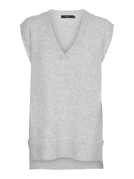 Vero Moda Bezrękawnik "Plaza" w kolorze jasnoszarym rozmiar: XS. Szare swetry Vero Moda, xs, bez wzorów, bez ramiączek. Za 81.95 zł.