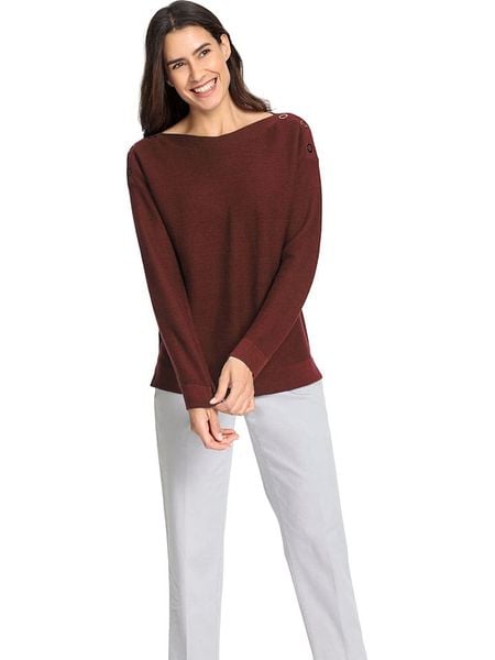 WITT WEIDEN Sweter w kolorze czerwonym rozmiar: 38. Czerwone swetry WITT WEIDEN, bez wzorów, ze splotem, bez ramiączek. Za 69.91 zł.