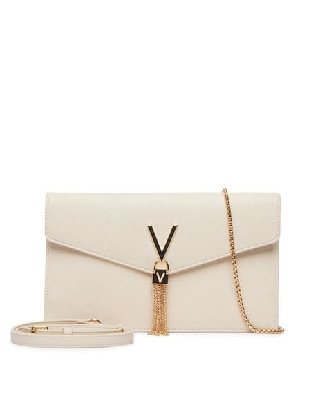 Valentino Torebka Luxe VBS9XJ17 Écru. Białe torebki klasyczne Valentino, bez wzorów, ze skóry, bez dodatków. Za 319.99 zł.