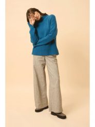 Just Cashmere Kaszmirowy sweter "Sullana" w kolorze niebieskim rozmiar: L. Niebieskie golfy Just Cashmere, l, bez wzorów, z kaszmiru, bez ramiączek. Za 1,196.99 zł.