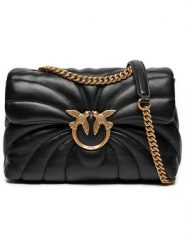 Pinko Skórzana torebka w kolorze czarnym - 28 x 19 x 10 cm rozmiar: onesize. Czarne torby na ramię Pinko, bez wzorów, z materiału, na ramię, pikowane, bez dodatków. Za 1,453.01 zł.
