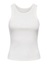 ONLY Top w kolorze białym rozmiar: S. Białe topy Only, s, bez wzorów, bez kołnierzyka, bez ramiączek. Za 43.99 zł.