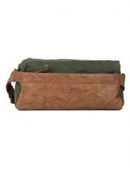 Bellicci Skórzana saszetka w kolorze zielono-jasnobrązowym - 31 x 14 x 10 cm rozmiar: onesize. Brązowe torby na ramię Bellicci, bez wzorów, z materiału, sportowe, przez ramię, bez dodatków. Za 140.86 zł.
