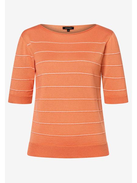 More & More Sweter w kolorze brzoskwiniowo-białym rozmiar: 36. Pomarańczowe swetry More & More, bez wzorów, bez ramiączek. Za 109.95 zł.