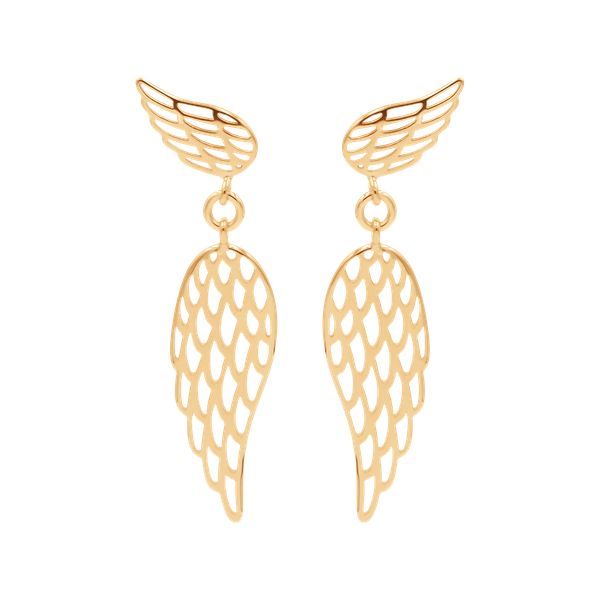 Kolczyki wiszące Skrzydła pozłacane. Kolczyki Lilou, pozłacane. Za 279.00 zł.