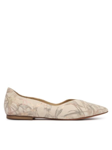 Caprice Baleriny 9-22110-42 Beżowy. Brązowe baleriny Caprice, bez wzorów, ze skóry, bez obcasa. Za 217.99 zł.