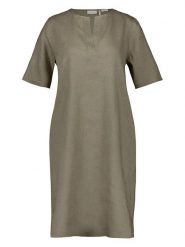 Gerry Weber Lniana sukienka w kolorze khaki rozmiar: 42. Brązowe sukienki Gerry Weber, na co dzień, bez wzorów, ze lnu, bez kołnierzyka, bez ramiączek, mini, proste. Za 184.02 zł.