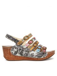 Laura Vita Sandały Dino 0523 Kolorowy. Sandały Laura Vita, bez wzorów, ze skóry, bez obcasa, na koturnie, bez zapięcia. Za 369.99 zł.