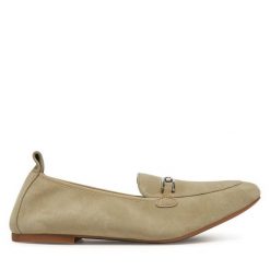 Lordsy Unisa. Zielone lordsy Unisa, bez wzorów, bez obcasa, bez zapięcia. Za 309.99 zł.