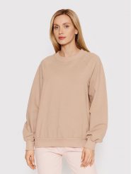 DeeZee Bluza BLD0001 Beżowy Relaxed Fit. Brązowe bluzy DeeZee, s, bez wzorów, z bawełny, bez kaptura. Za 109.99 zł.