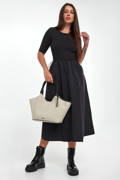 Sukienka midi DKNY. Sukienki DKNY, m, bez wzorów, bez kołnierzyka, bez ramiączek, midi. Za 669.00 zł.