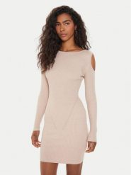 Guess Sukienka dzianinowa Emely W4YK08 Z3FF0 Różowy Regular Fit. Czerwone sukienki Guess, xxl, z aplikacjami, z dzianiny, bez kołnierzyka, bez ramiączek. Za 289.99 zł.