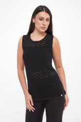 Top damski ażurowy JOSEPH RIBKOFF. Topy Joseph Ribkoff, m, w ażurowe wzory, bez kołnierzyka, bez ramiączek. Za 689.00 zł.