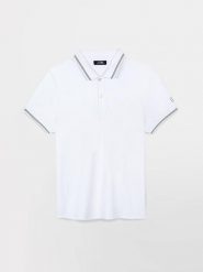 Polo TBS Atton. Białe koszulki polo Tbs, xl, bez wzorów, z bawełny, bez kołnierzyka, bez ramiączek. Za 235.10 zł.