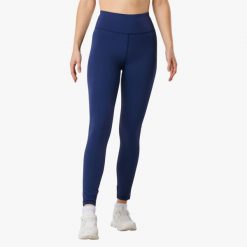 Długie legginsy treningowe damskie Swedemount Move Long Tights szybkoschnące. Niebieskie bielizna sportowa SWEDEMOUNT, bez wzorów, z tkaniny. Za 185.00 zł.