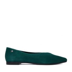 Baleriny Lasocki. Zielone baleriny Lasocki, bez wzorów, bez obcasa. Za 169.99 zł.