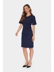 SAINT TROPEZ Sukienka "Genny" w kolorze granatowym rozmiar: XXL. Niebieskie sukienki Saint Tropez, na imprezę, s, bez wzorów, z wiskozy, klasyczne, bez kołnierzyka, bez ramiączek, mini. Za 167.67 zł.
