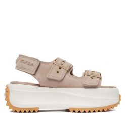 Sandały Converse. Brązowe sandały Converse, bez wzorów, bez obcasa, na płaskiej podeszwie, bez zapięcia. Za 419.99 zł.