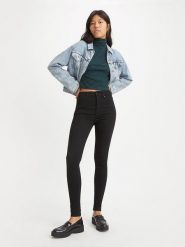 Levi's Dżinsy "Mile" - Super Skinny fit - w kolorze czarnym rozmiar: W30/L34. Czarne jeansy Levi's®, l, z aplikacjami, z podwyższonym stanem. Za 191.45 zł.