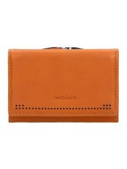 Wojas Skórzany portfel w kolorze jasnobrązowym - 12 x 8 x 2,5 cm rozmiar: onesize. Brązowe portfele Wojas, bez wzorów, z materiału. Za 162.87 zł.