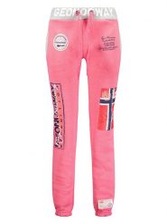 Geographical Norway Spodnie dresowe "Moliere" w kolorze różowym rozmiar: XL. Różowe spodnie dresowe Geographical Norway, xl, z aplikacjami, z dresówki. Za 74.63 zł.