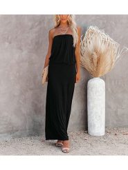 LA Angels Sukienka w kolorze czarnym rozmiar: L. Czarne sukienki LA Angels, na co dzień, l, bez wzorów, bez kołnierzyka, bez ramiączek, maxi, proste. Za 153.34 zł.