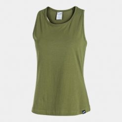 Tank top sportowy damski Joma Oasis. Zielone koszulki sportowe Joma, bez wzorów, z bawełny, bez ramiączek, na fitness i siłownię. Za 211.99 zł.