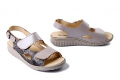 DR. BRINKMANN 710219-08 taupe, sandały damskie. Brązowe sandały Dr. Brinkmann, bez wzorów, ze skóry, bez obcasa, bez zapięcia. Za 414.90 zł.