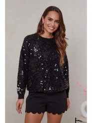 Soft Cashmere Sweter w kolorze czarnym rozmiar: 38/40. Czarne swetry Soft Cashmere, bez wzorów, bez ramiączek. Za 127.35 zł.