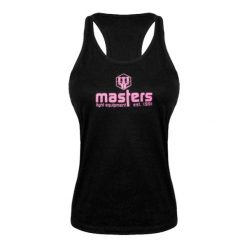 Tank Top Damski Basic. Czarne topy MASTERS, bez wzorów, bez kołnierzyka, bez ramiączek. Za 111.99 zł.