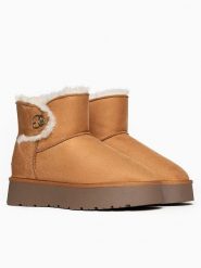 Blackfield Botki zimowe "Mebrela" w kolorze jasnobrązowym rozmiar: 41. Brązowe botki Blackfield, na zimę, bez wzorów, bez obcasa, na platformie, bez zapięcia. Za 178.37 zł.