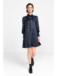 Rich & Royal Sukienka w kolorze granatowym rozmiar: 38. Niebieskie sukienki Rich & Royal, bez wzorów, bez kołnierzyka, bez ramiączek, mini. Za 253.54 zł.