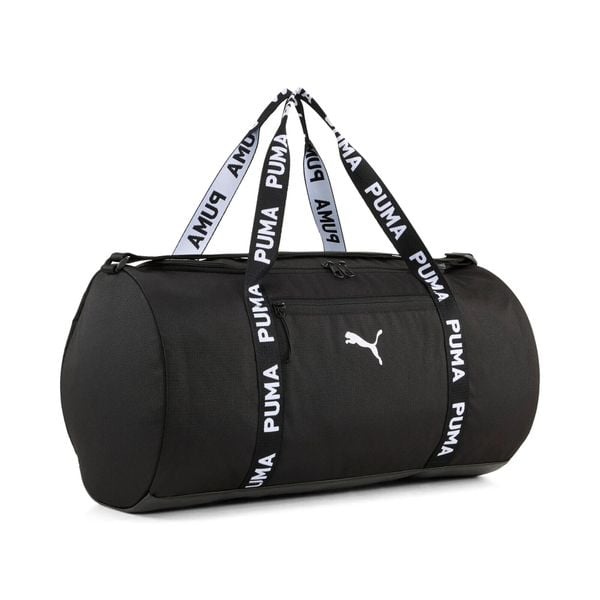 Torba Puma At Ess Barrel Czarna - X. Czarne torby na ramię Puma, bez wzorów, z materiału, eleganckie, na ramię, bez dodatków. Za 203.00 zł.