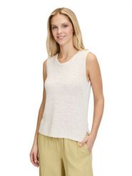 CARTOON Bezrękawnik w kolorze kremowym rozmiar: 36. Brązowe swetry Cartoon, bez wzorów, bez ramiączek. Za 82.99 zł.