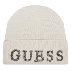 Czapka Guess. Brązowe czapki Guess, z aplikacjami. Za 159.99 zł.