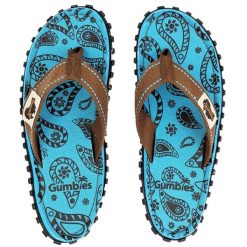 Japonki damskie GUMBIES ISLANDER FLIP FLOPS. Niebieskie klapki Gumbies, bez wzorów, bez obcasa. Za 54.99 zł.