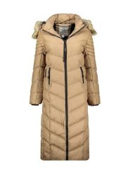 Canadian Peak Płaszcz zimowy "Capucineak" w kolorze jasnobrązowym rozmiar: XXL. Brązowe płaszcze Canadian Peak, na zimę, xxl, bez wzorów, z puchu, bez kaptura. Za 274.75 zł.