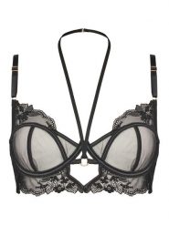 Hunkemöller Biustonosz z fiszbiną Amari 300969 Czarny. Czarne biustonosze Hunkemöller, bez wzorów, z syntetyku. Za 119.99 zł.