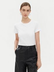 PINKO T-Shirt Bussolotto 100355 Biały Regular Fit. Białe t-shirty Pinko, m, bez wzorów, z bawełny, bez kołnierzyka, bez ramiączek. Za 229.99 zł.