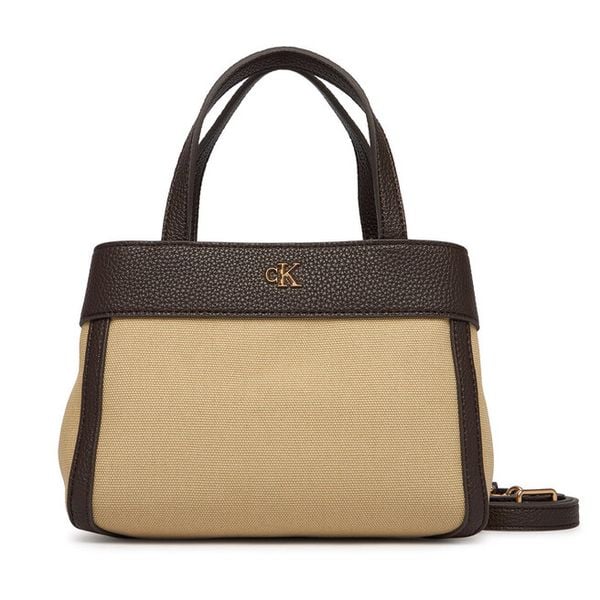 Torebka Calvin Klein. Brązowe torebki klasyczne Calvin Klein, bez wzorów, bez dodatków. Za 327.99 zł.