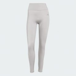 Legginsy Optime Essentials Workout Shine 7/8. Szare legginsy Adidas, bez wzorów, z podwyższonym stanem. Za 219.00 zł.