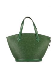 Louis Vuitton Skórzana torebka w kolorze zielonym - 23 x 24 x 10 cm rozmiar: onesize. Zielone torebki klasyczne Louis Vuitton, bez wzorów, z materiału, bez dodatków. Za 2,696.99 zł.