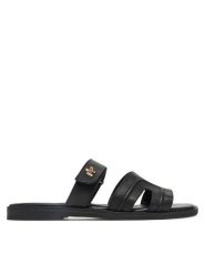 MEXX Klapki MX/012C-EST Czarny. Czarne klapki Mexx, bez wzorów, ze skóry, bez obcasa. Za 199.99 zł.