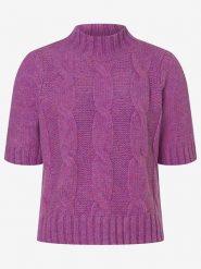 More & More Sweter w kolorze fioletowym rozmiar: 40. Różowe swetry More & More, bez wzorów, z wełny, bez ramiączek. Za 114.44 zł.