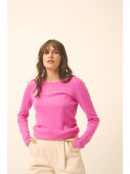 Just Cashmere Kaszmirowy sweter "Vivian" w kolorze różowym rozmiar: L. Różowe swetry Just Cashmere, l, bez wzorów, z kaszmiru, bez ramiączek. Za 224.52 zł.