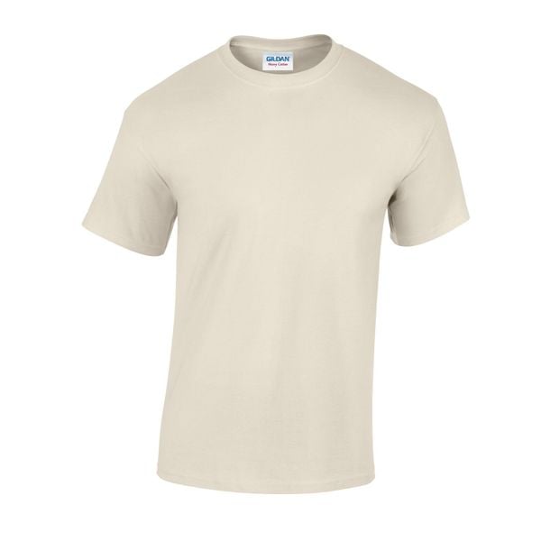 Ciężka Bawełniana Koszulka Unisex Dla Dorosłych. Brązowe bluzki GILDAN, l, bez wzorów, z bawełny, sportowe, bez kołnierzyka, bez ramiączek. Za 29.99 zł.