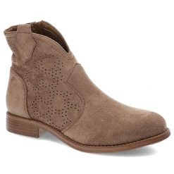 Brązowe Botki Ażurowe S.Barski Stylowe Obuwie Damskie. Brązowe botki S.BARSKI, w ażurowe wzory, bez obcasa, na obcasie, bez zapięcia. Za 159.00 zł.
